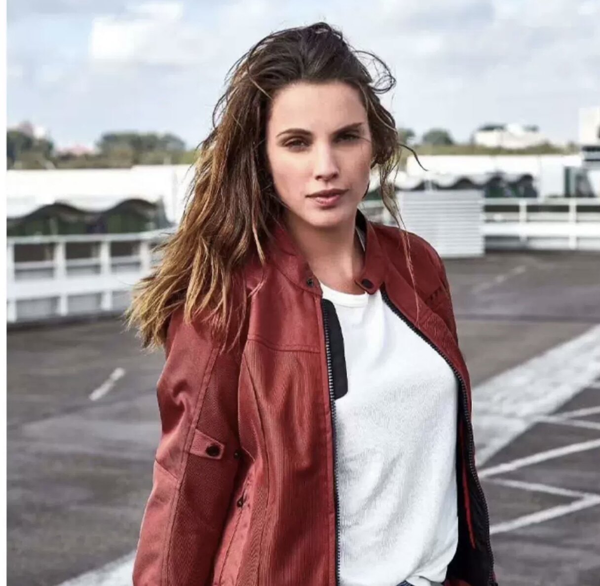 revit女款摩托车防护服夏季透气骑行服网眼机车服新款网红摩托服