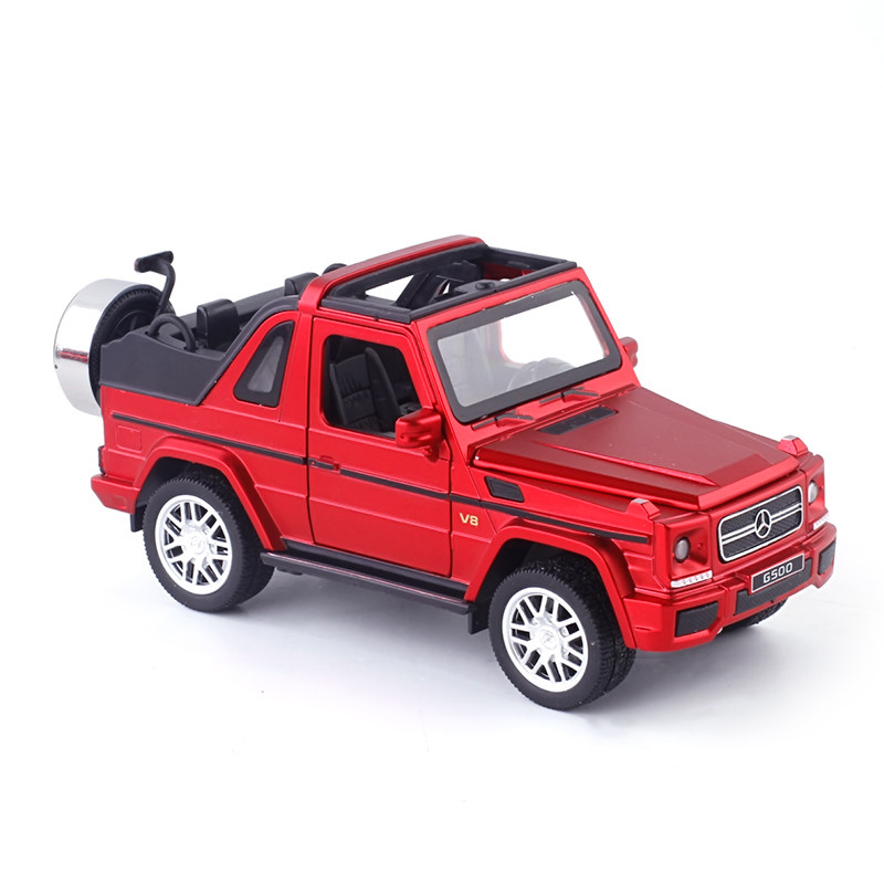 天鹰1/32仿真g500大g小汽车模型玩具合金男孩儿童玩具车皮卡声光