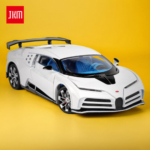 JKM 1:32 布加迪EB110合金车模静态收藏摆件声光可开门男孩玩具