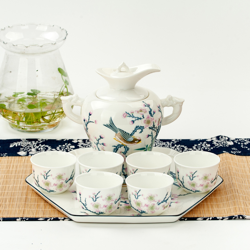 酒具套装温酒壶中式家用礼盒骨瓷