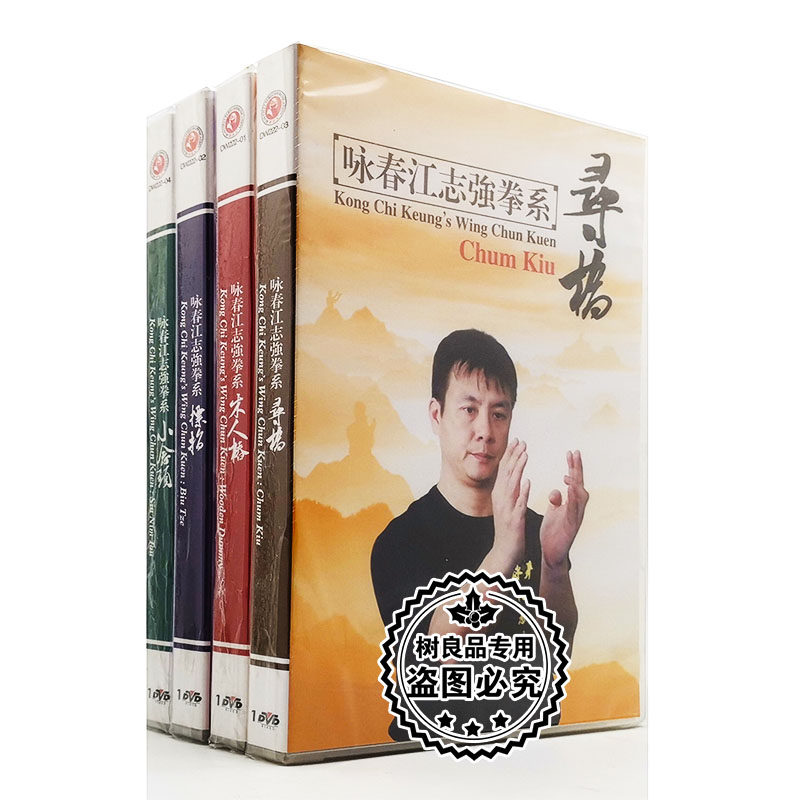 咏春江志强拳系合集 4DVD 俏佳人晨运武术教学教程dvd光盘光碟片