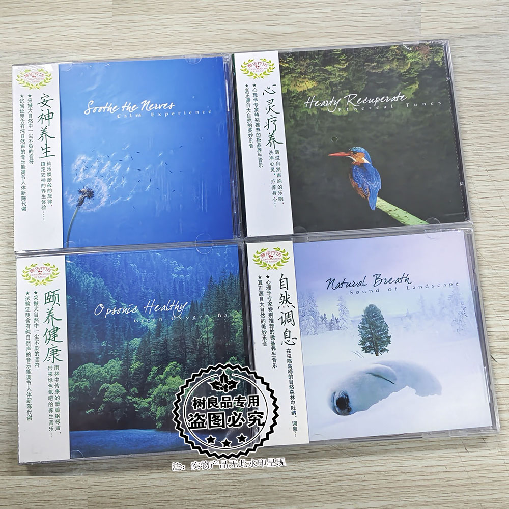 休闲减压 音乐疗法：自然养生 静心促进睡眠 4CD 家用车载轻音乐