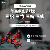 先恒绘画大师 绘画教室系列之一画松画竹画梅画柳学习视频束新水