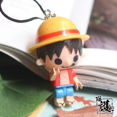 正品onepiece海贼王周边公仔挂件路飞索隆手机链u盘吊坠包包挂饰