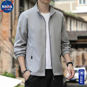 NASA秋冬季 防晒风衣 休闲运动加绒夹克拉链上衣服男装 外套薄款 男士