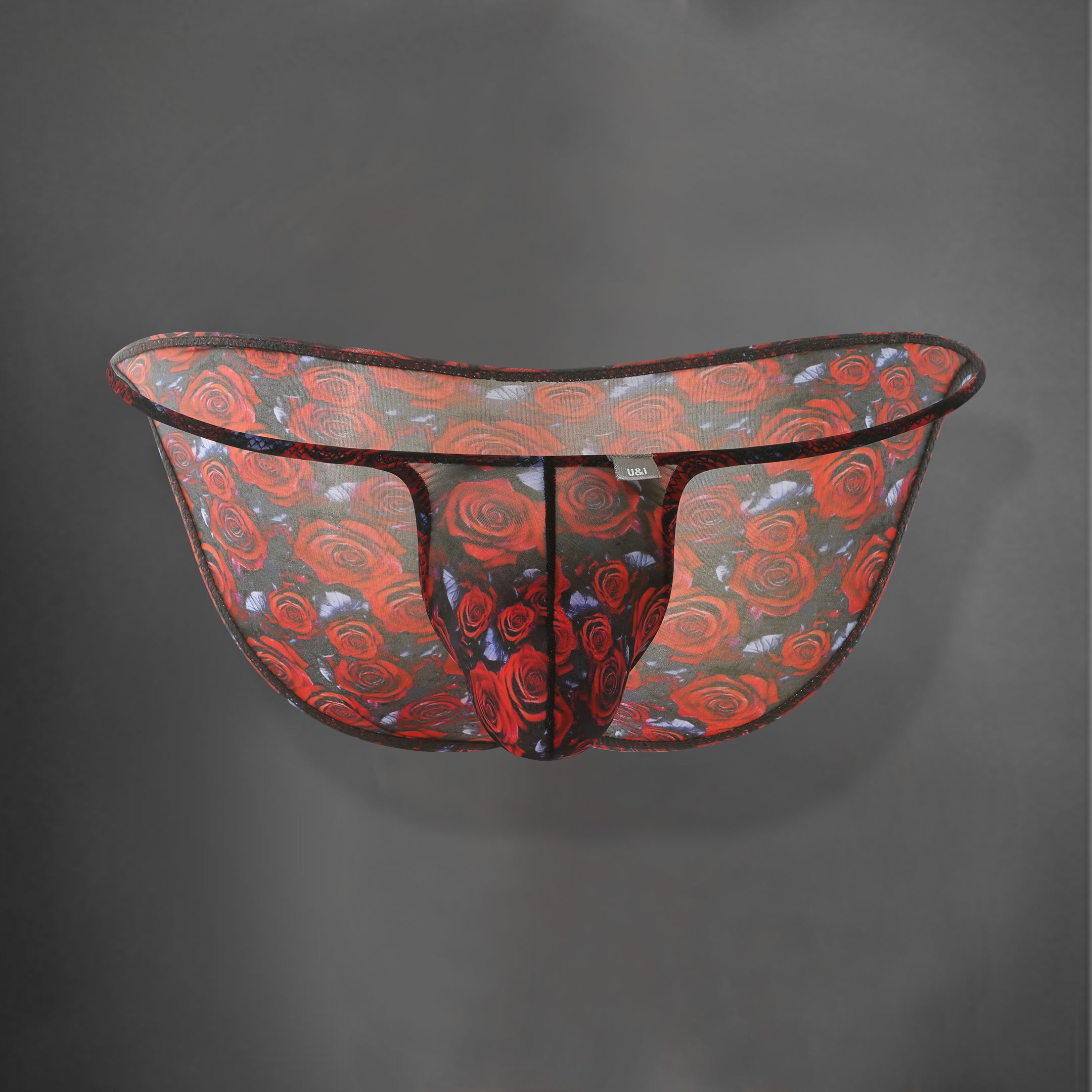 U&I男士性感玫瑰情人超薄三角裤