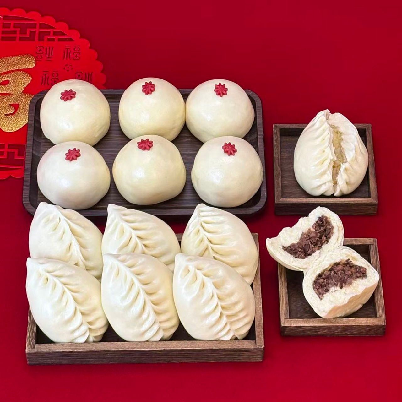 山东手工豆饽饽米饽饽黏糯米黄糯米馒头花馍胶东花饽饽礼盒年货