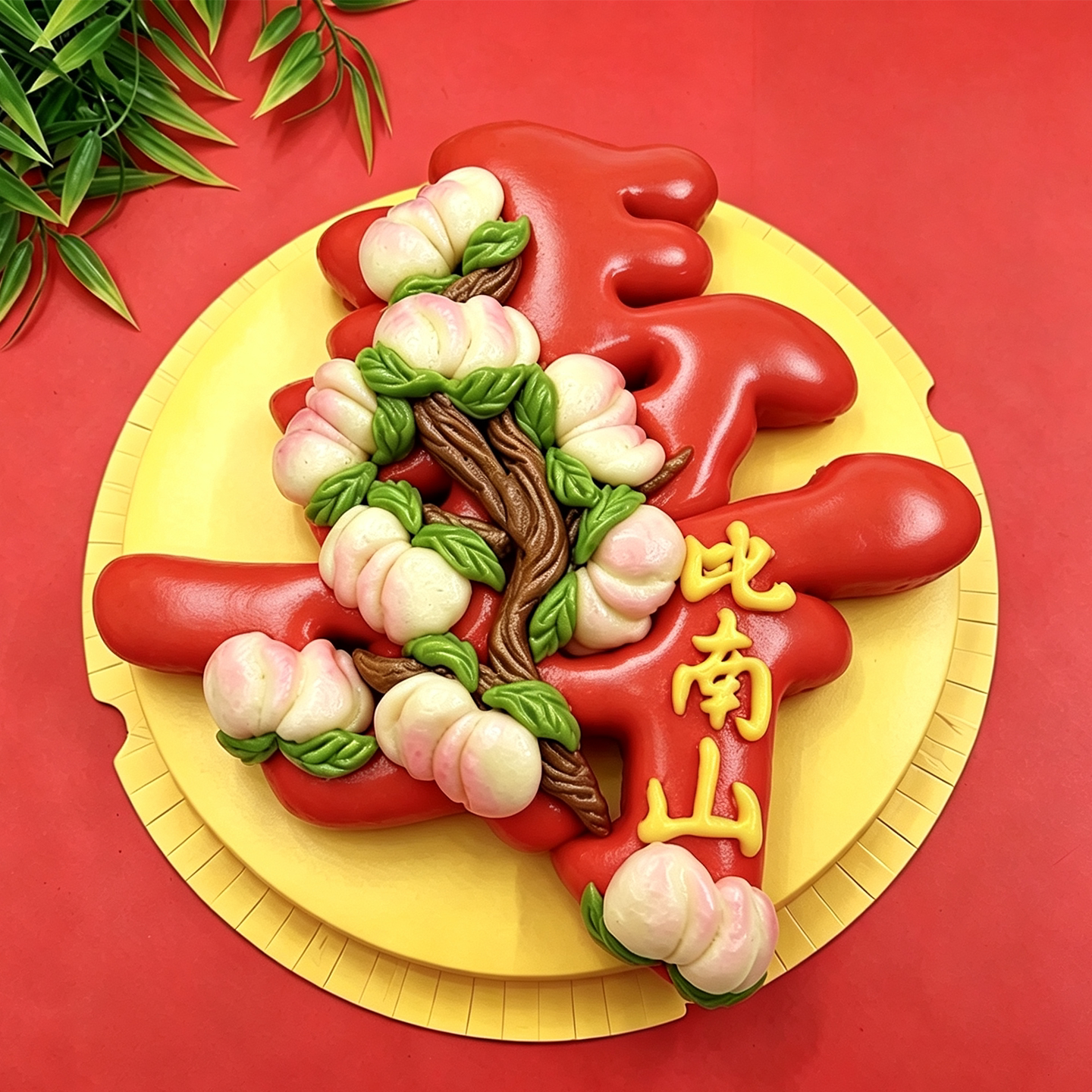 大福字大囍字祝寿结婚摆件嫁娶花馍馒头非遗手工寿桃寿包婚宴喜事