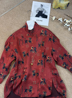 可可-26年早春新中式极简大牌老钱暗纹提花气质小衫YS5-t452