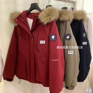 毛领可拆卸 1295 派克服棉服 Cecil过冬时髦加绒环保毛工装