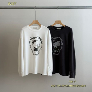 Cecil26年早春卡通图案印花圆领长袖 5297 T恤HGWANTYOU