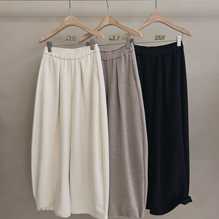 Cecil质量超好简约慵懒风高腰宽松加绒休闲裤 5296 HGWANTYOU