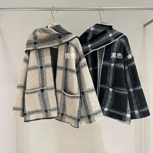 Cecil绣复古英伦气质披肩加厚秀场重工保暖毛衣 ZL2 含15羊毛