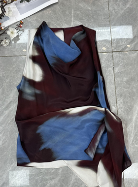 可可-26夏上新人丝无袖晕染印花小衫(不含下装)YS46-G506