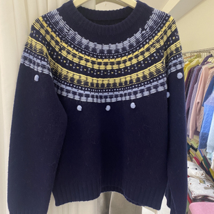 683 YS1 Cecil上新韩系重工费尔岛加厚保暖毛衣 含100羊毛