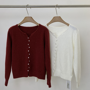 Cecil节日款 保暖毛衣25F913 亮丝小香风打底开衫