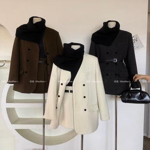 腰带 配围脖 60632 纯色半身裙套装 Cecil西服羽绒服