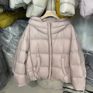 Cecil冬上新简约韩系连帽绗缝保暖羽绒服外套258518