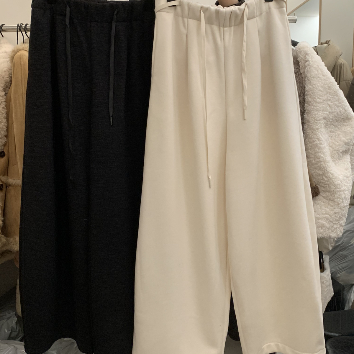 Cecil紧腰头好穿不挑型显瘦休闲裤(配腰绳)（含3.7绵羊毛）Q2580