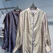 可可 t472 YS3 早春极简大牌老钱新中式 提花暗纹光泽设计小衫