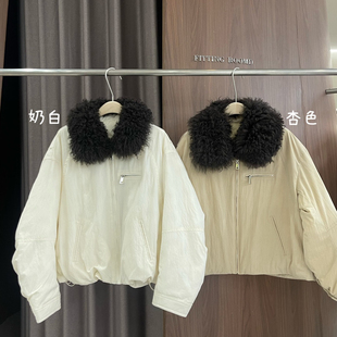 Cecil绒派克气质保暖羽绒服外套 JH178 配可拆卸羊毛莫斯纳毛领