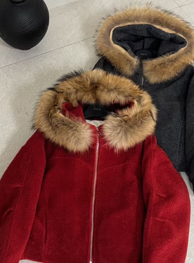 Cecil帽保暖羽绒服外套(配可拆卸真貉子毛毛领)9.NIAN-N9674