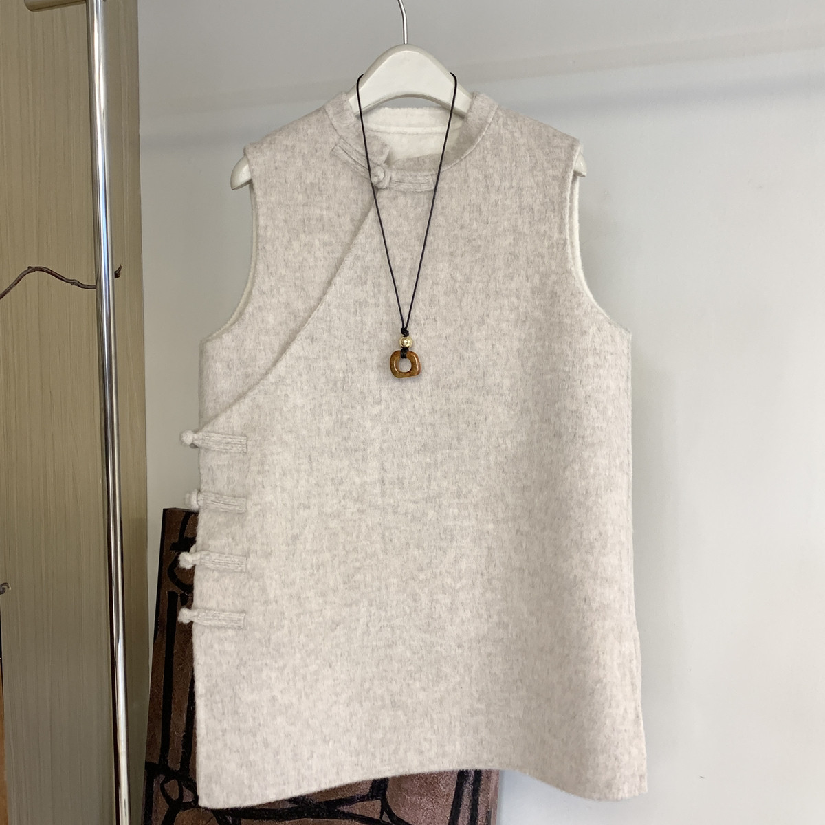 Cecil秋上新新中式百搭立领盘扣马甲3111