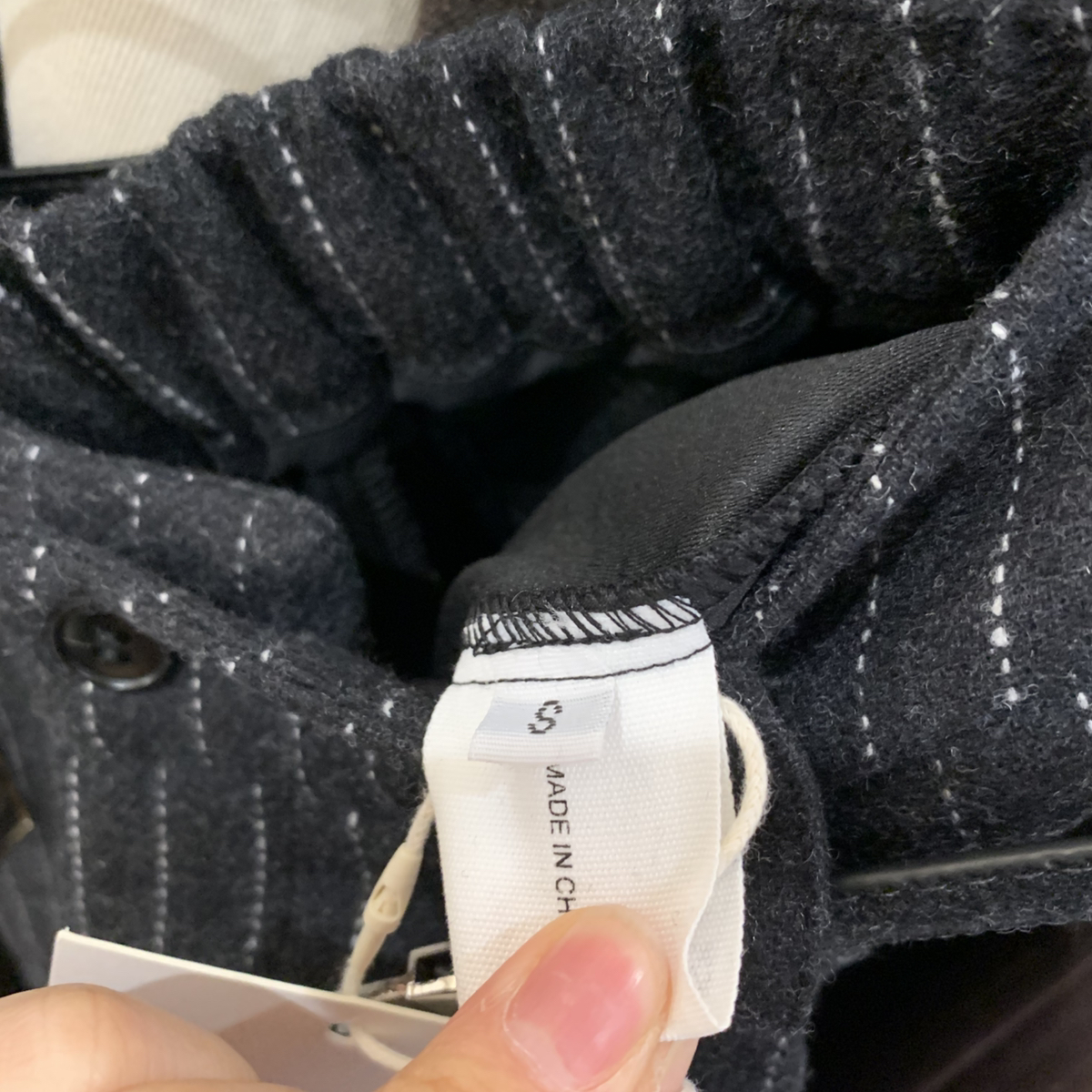 ONION纹羊毛八分直筒裤阔腿裤休闲裤配腰带Q258011