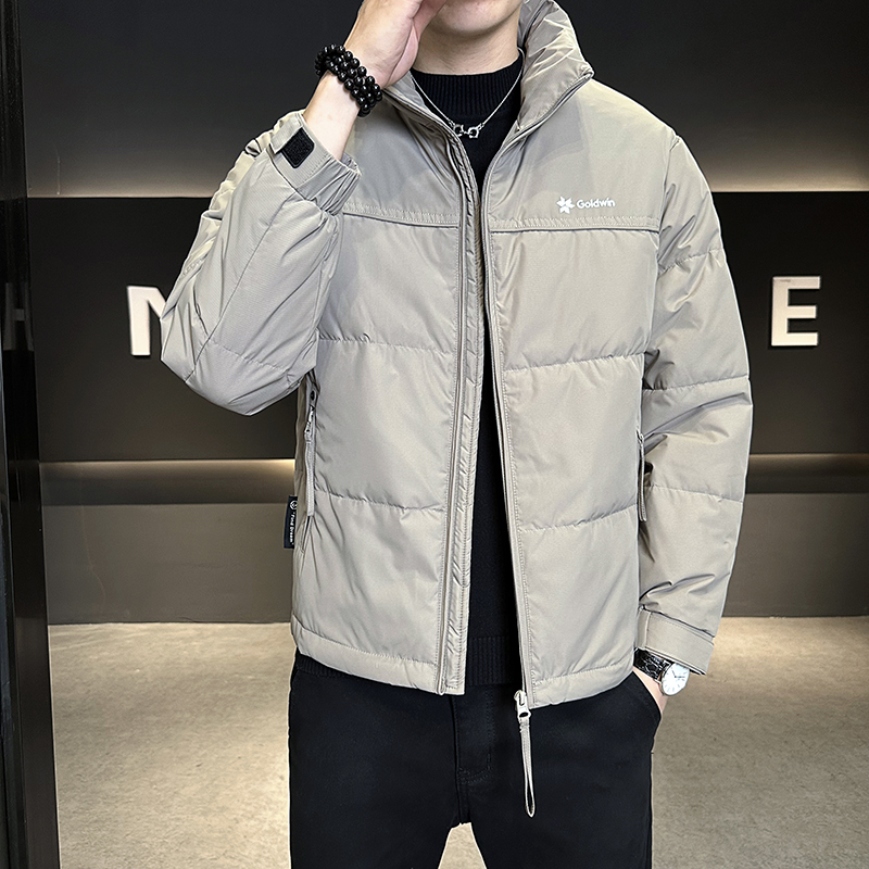 冬季轻薄羽绒服男2025新款短款潮流立领夹克青年百搭加厚保暖外套