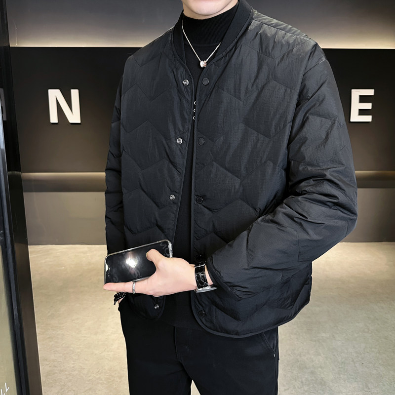 棒球领羽绒服男士冬季2025新款高级感修身轻薄款羽绒内胆保暖冬装