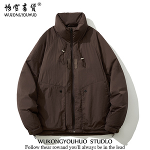 【悟空有货】90白鸭绒面包羽绒服男款冬季短款外套潮牌加厚风衣