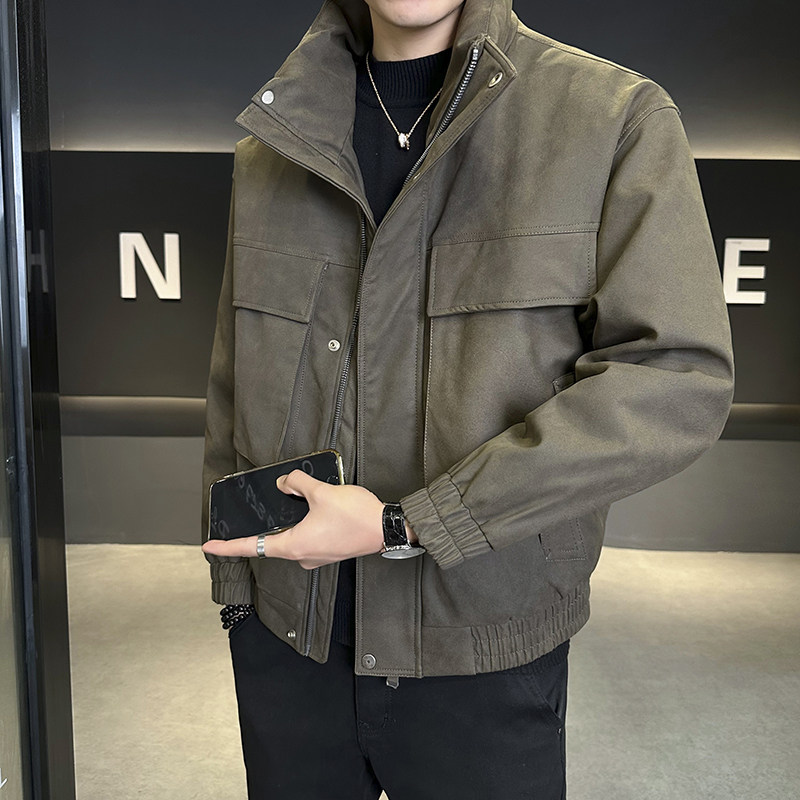 休闲立领防寒男款宽松2025年新款羽绒服男士短款时尚潮牌加厚保暖