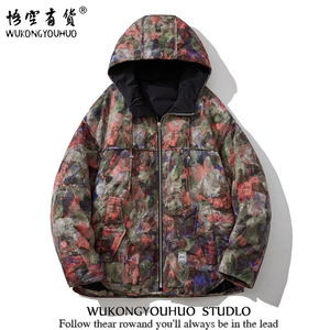 【悟空有货】美式潮牌连帽羽绒服男冬季新款加厚保暖外套男生鸭绒