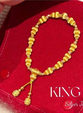 葫气连连手串 | king银饰珠宝超重工拉丝葫芦复古新中式纯银珠串