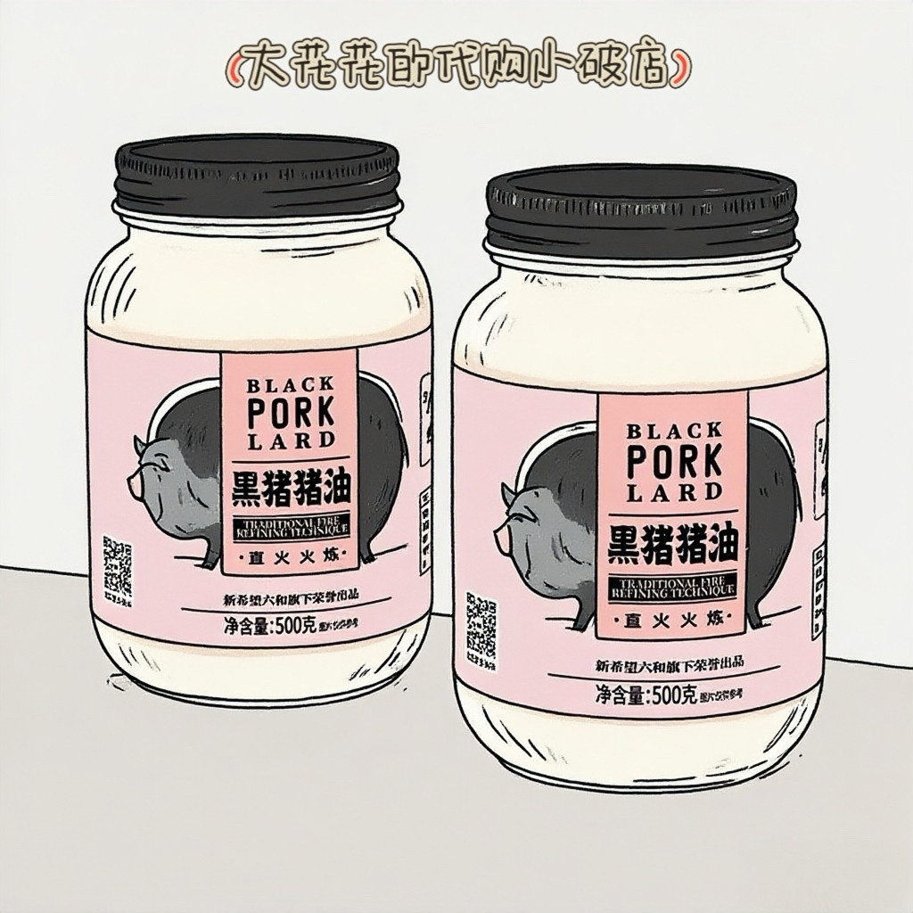 山姆代购黑猪猪油500g营养健康直火黑猪脂肪下饭拌饭炒菜猪油浓香