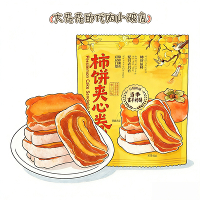 山姆代购柿饼夹心卷450g独立小包芒果夹心水果干解馋下午茶小点心