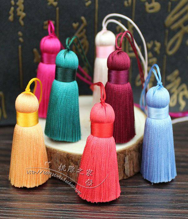 Chinese knot Accessories mobile phone Pendant Hanging ear Refinement Rayon Real silk tassels Ears 5cmin the Textile fabrics/Accessories/Supporting, Textile Accessories, Tassels/Spike category - from Buy2taobao.com to provide professional Taobao agent buy service