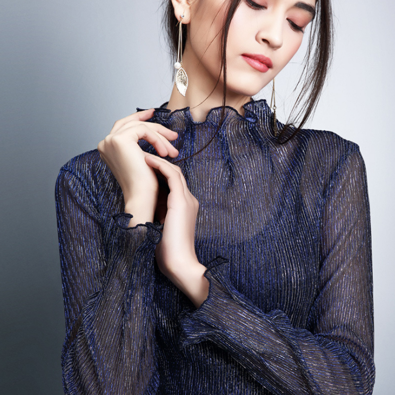 网纱打底衫内搭蕾丝女