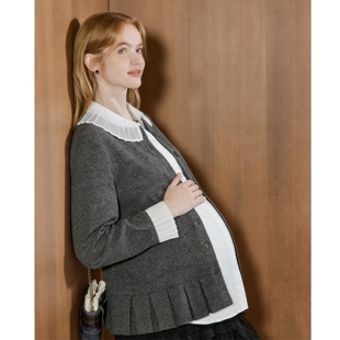 上衣通勤孕妇装 春季 外套薄款 上班族孕妇职业装 开衫 衬衫 针织衫 春装