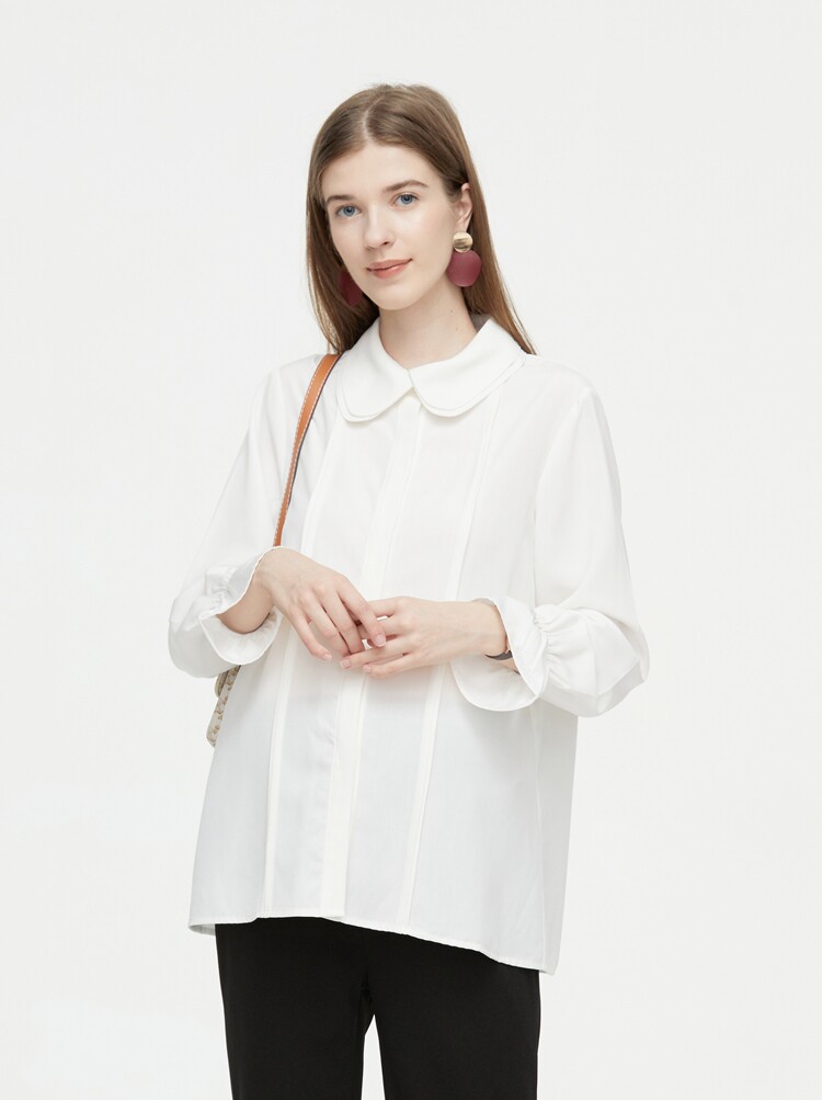 MATERNITY PROFESSIONAL WEAR SPRING AUTUMN SHIRT SWEET DOLL COLLAR MATERNITY TOP COMMUTING BASE COTTON UNDERWEAR SHIRT