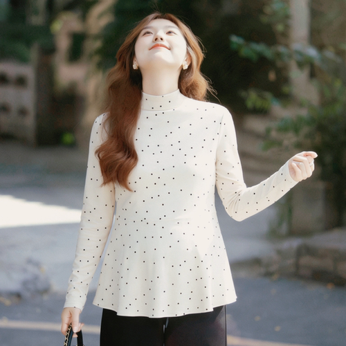 孕妇打底衫加绒内搭高领针织衫