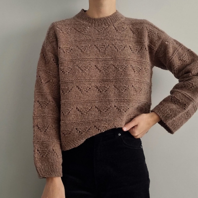 【英文解】0157-Hazelnut Sweater（非成品）英文编织说明