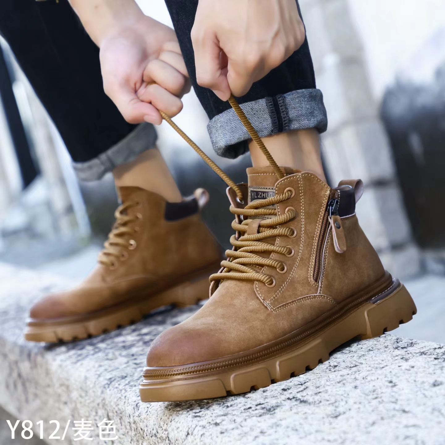 马丁靴男款短靴2025新款冬季复古英伦风休闲户外运动男士工装潮靴