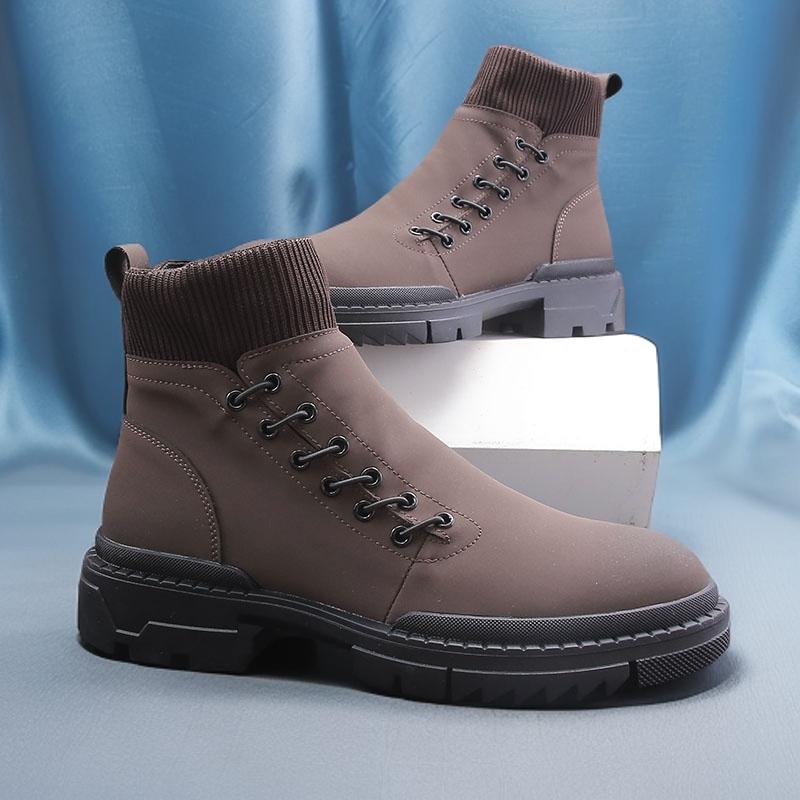 时装靴秋冬加绒马丁靴厚底工装靴