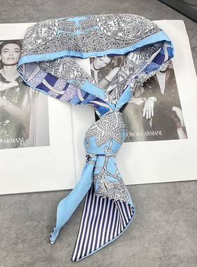 法式小丝巾腰带女配饰牛仔裤