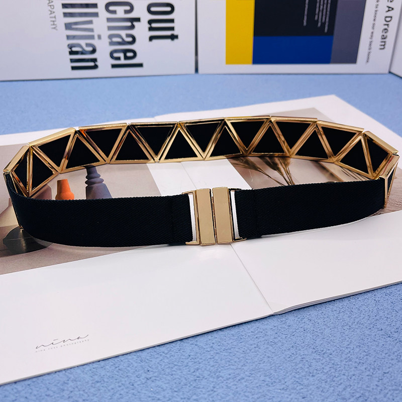 小众设计感弹力松紧腰带女