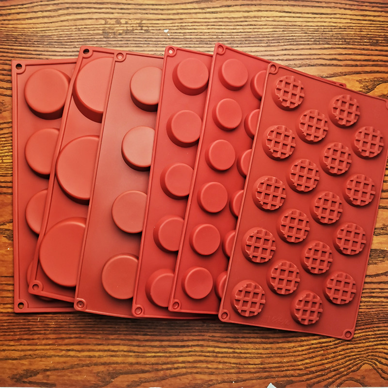 流心月饼圆形夹心模直径3456厘米法式甜品硅胶模具圆柱形铁罐蛋糕