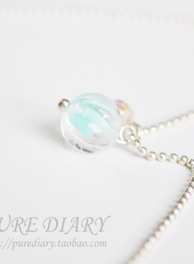少女趣味小巧琉璃珠短款锁骨链