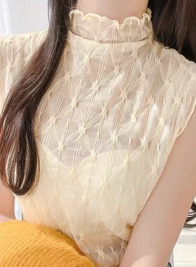 内搭沙质蕾丝假领子女百搭