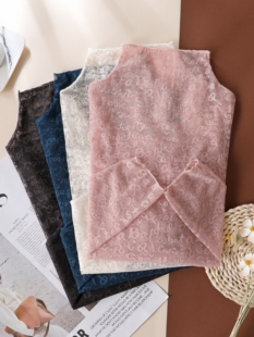 高领镂空蕾丝打底衫女洋气内搭小衫2023春秋新款气质时髦网纱上衣